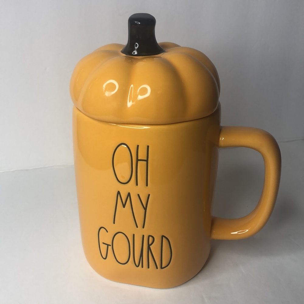 Rae Dunn-OH MY GOURD Mug With Pumpkin Lid NWT